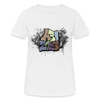 Abitur 2025 Abiturient Geschenk Prüfung Graffiti - Frauen T-Shirt atmungsaktiv - Weiß - Vorne - AI Model Female 172 dark (172cm)
