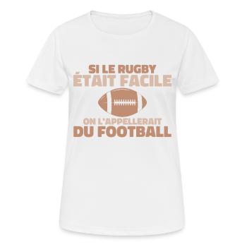 If rugby was easy - Women's Breathable T-Shirt - white - Front - AI Model Female 172 dark (172cm)