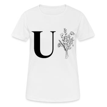 Minimalist flowers - Women's Breathable T-Shirt - white - Front - AI Model Female 172 dark (172cm)