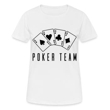 Équipe de poker 1 - T-shirt respirant Femme - blanc - Devant - AI Model Female 172 dark (172cm)