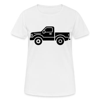Lkw - Frauen T-Shirt atmungsaktiv - Weiß - Vorne - AI Model Female 172 dark (172cm)