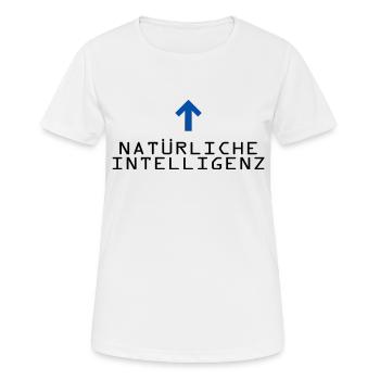 Natürliche Intelligenz - Frauen T-Shirt atmungsaktiv - Weiß - Vorne - AI Model Female 172 dark (172cm)