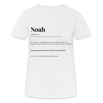 Noah - Frauen T-Shirt atmungsaktiv - Weiß - Vorne - AI Model Female 172 dark (172cm)