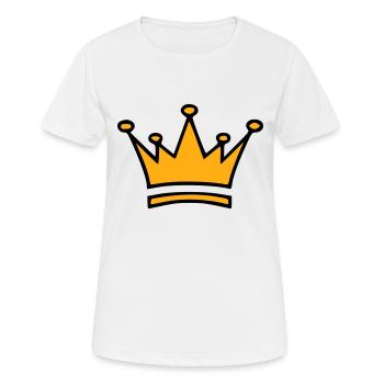 KRONE - Frauen T-Shirt atmungsaktiv - Weiß - Vorne - AI Model Female 172 dark (172cm)