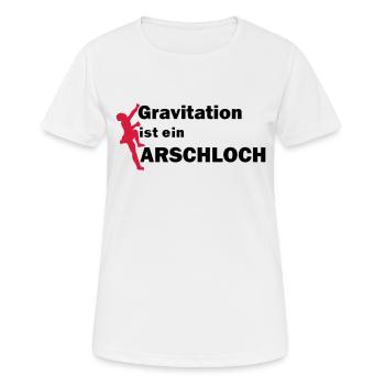 Connard gravitationnelle - T-shirt respirant Femme - blanc - Devant - AI Model Female 172 dark (172cm)