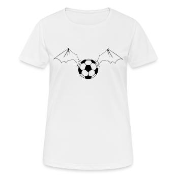 ball_bat_wings_1_color2 - Frauen T-Shirt atmungsaktiv - Weiß - Vorne - AI Model Female 172 dark (172cm)