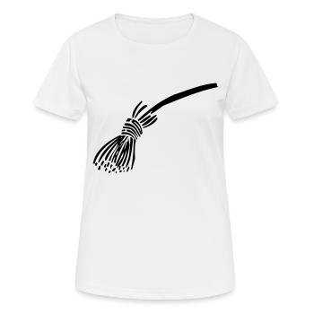 Besen - Frauen T-Shirt atmungsaktiv - Weiß - Vorne - AI Model Female 172 dark (172cm)