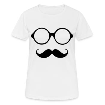 Schnurrbart - Frauen T-Shirt atmungsaktiv - Weiß - Vorne - AI Model Female 172 dark (172cm)
