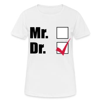 Doktortitel - Frauen T-Shirt atmungsaktiv - Weiß - Vorne - AI Model Female 172 dark (172cm)