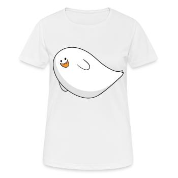 Geist - Frauen T-Shirt atmungsaktiv - Weiß - Vorne - AI Model Female 172 dark (172cm)