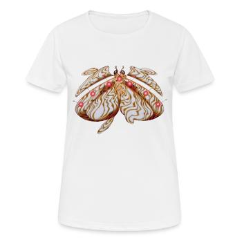 Le papillon albinos - T-shirt respirant Femme - blanc - Devant - AI Model Female 172 dark (172cm)