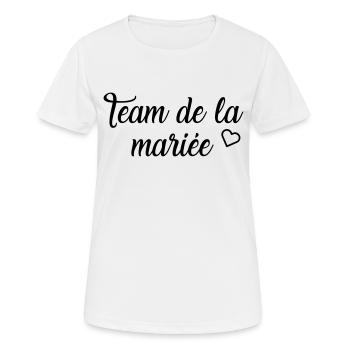 Team der Braut - Frauen T-Shirt atmungsaktiv - Weiß - Vorne - AI Model Female 172 dark (172cm)