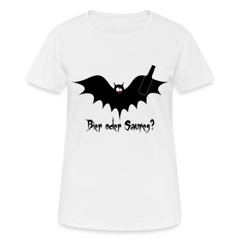 Bière Bat - T-shirt respirant Femme - blanc - Devant - AI Model Female 172 dark (172cm)