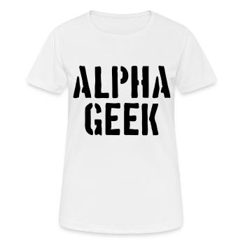 Alpha Geek - Women's Breathable T-Shirt - white - Front - AI Model Female 172 dark (172cm)