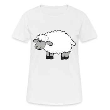 Schaf - Frauen T-Shirt atmungsaktiv - Weiß - Vorne - AI Model Female 172 dark (172cm)