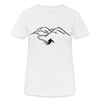 ski skier - T-shirt respirant Femme - blanc - Devant - AI Model Female 172 dark (172cm)