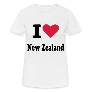 Neuseeland - Frauen T-Shirt atmungsaktiv - Weiß - Vorne - AI Model Female 172 dark (172cm)