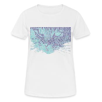 Text Portrait Katzengesicht Miezekatze Geschenk - Frauen T-Shirt atmungsaktiv - Weiß - Vorne - AI Model Female 172 dark (172cm)
