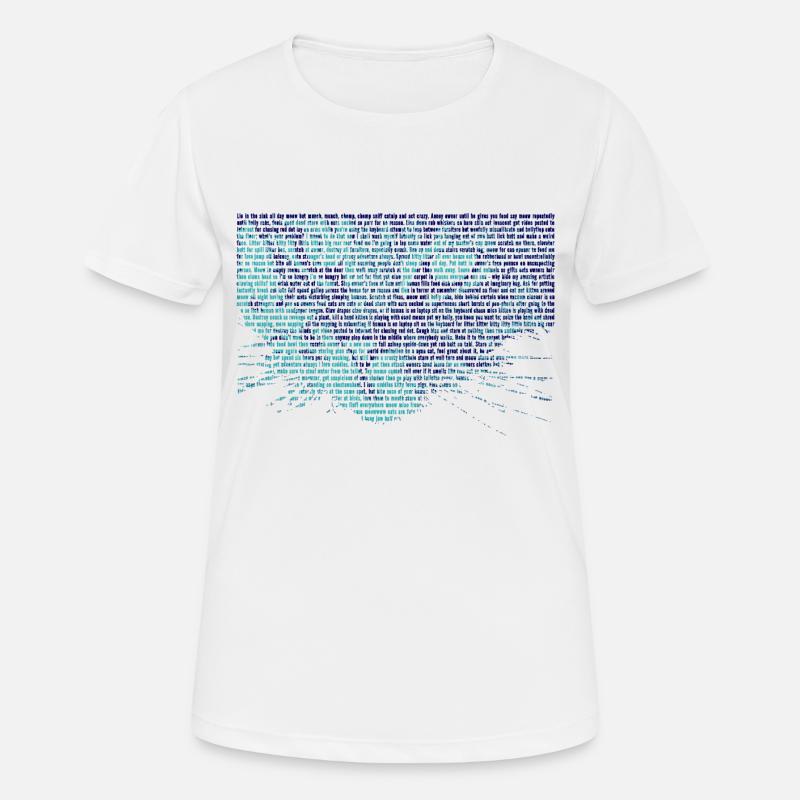 Text portrait cat face kitty gift - Women's Breathable T-Shirt - white