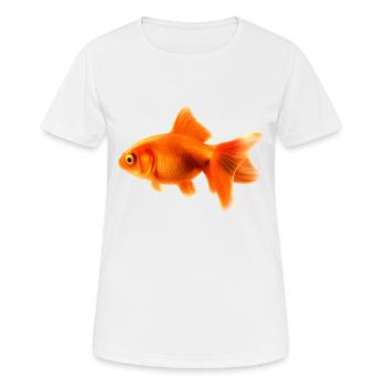 goldfisch - Frauen T-Shirt atmungsaktiv - Weiß - Vorne - AI Model Female 172 dark (172cm)