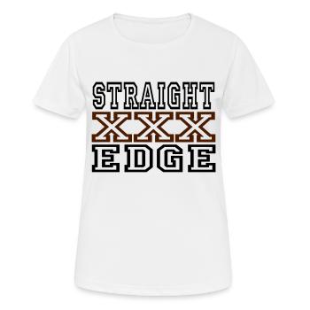 straight edge - Frauen T-Shirt atmungsaktiv - Weiß - Vorne - AI Model Female 172 dark (172cm)