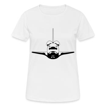 Space Shuttle - Frauen T-Shirt atmungsaktiv - Weiß - Vorne - AI Model Female 172 dark (172cm)
