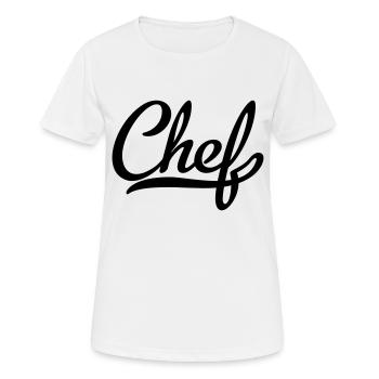 chef - T-shirt respirant Femme - blanc - Devant - AI Model Female 172 dark (172cm)