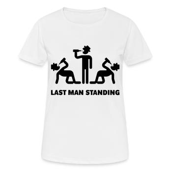 Last Man Standing (Binge Drinking Party) - Frauen T-Shirt atmungsaktiv - Weiß - Vorne - AI Model Female 172 dark (172cm)