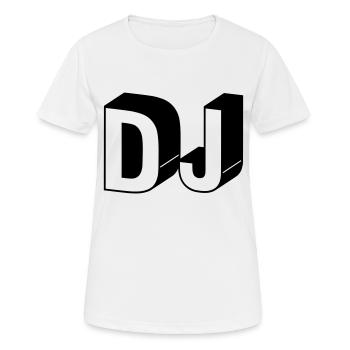 DJ - Frauen T-Shirt atmungsaktiv - Weiß - Vorne - AI Model Female 172 dark (172cm)
