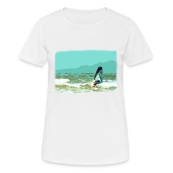 Windsurfer - T-shirt respirant Femme - blanc - Devant - AI Model Female 172 dark (172cm)