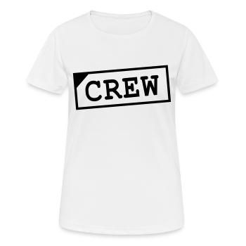 crew - Frauen T-Shirt atmungsaktiv - Weiß - Vorne - AI Model Female 172 dark (172cm)