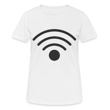 Symbole WiFi - T-shirt respirant Femme - blanc - Devant - AI Model Female 172 dark (172cm)