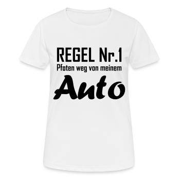 Regel Nr 1 auto - Frauen T-Shirt atmungsaktiv - Weiß - Vorne - AI Model Female 172 dark (172cm)