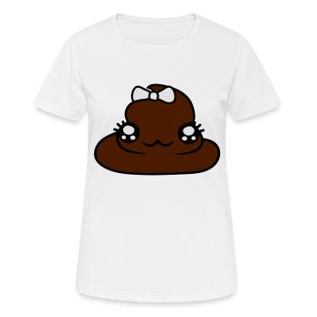 fille jolie femme femme fille visage gâteaux à la - T-shirt respirant Femme - blanc - Devant - AI Model Female 172 dark (172cm)
