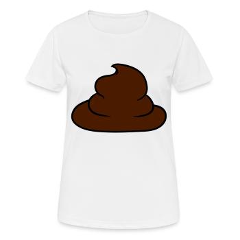 gâteaux crème au chocolat puent la merde merde tas - T-shirt respirant Femme - blanc - Devant - AI Model Female 172 dark (172cm)