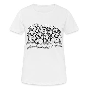 Meerkat cute sweet witty group - Women's Breathable T-Shirt - white - Front - AI Model Female 172 dark (172cm)