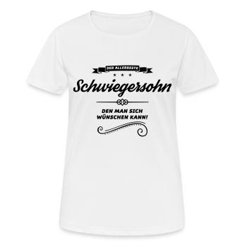 schwiegersohn allerbeste - Frauen T-Shirt atmungsaktiv - Weiß - Vorne - AI Model Female 172 dark (172cm)