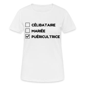 Nursery Nurse Kinderpflegerin Puéricultrice Baby - Women's Breathable T-Shirt - white - Front - AI Model Female 172 dark (172cm)