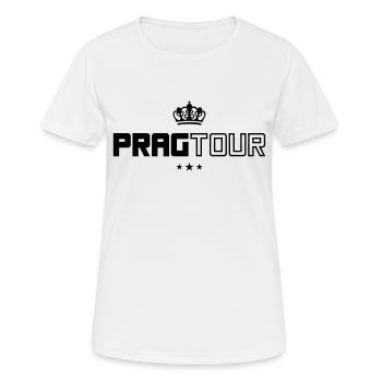 prag tour - Frauen T-Shirt atmungsaktiv - Weiß - Vorne - AI Model Female 172 dark (172cm)