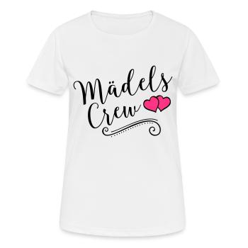 maedels crew heart - Frauen T-Shirt atmungsaktiv - Weiß - Vorne - AI Model Female 172 dark (172cm)
