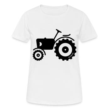 Motor Tractor / Traction Engine / Farm Machine - Women's Breathable T-Shirt - white - Front - AI Model Female 172 dark (172cm)