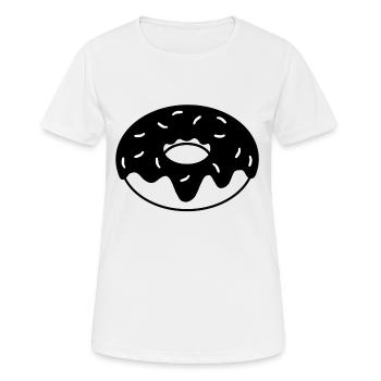 donut - Women's Breathable T-Shirt - white - Front - AI Model Female 172 dark (172cm)