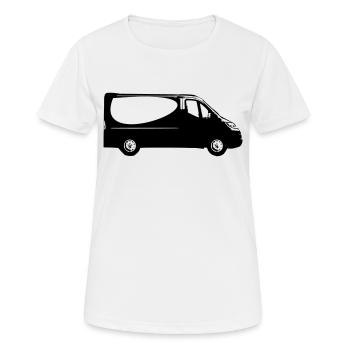 Bus - Frauen T-Shirt atmungsaktiv - Weiß - Vorne - AI Model Female 172 dark (172cm)