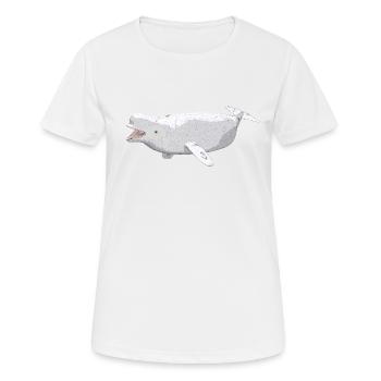 Beluga Wal, Geschenk, Geschenkidee - Frauen T-Shirt atmungsaktiv - Weiß - Vorne - AI Model Female 172 dark (172cm)