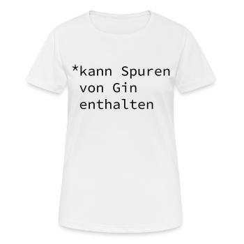 gin - Frauen T-Shirt atmungsaktiv - Weiß - Vorne - AI Model Female 172 dark (172cm)