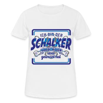 Schalker Warnung | Gelsenkirchen Schalke Geschenk - Frauen T-Shirt atmungsaktiv - Weiß - Vorne - AI Model Female 172 dark (172cm)