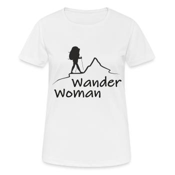 Wander Woman - Frauen T-Shirt atmungsaktiv - Weiß - Vorne - AI Model Female 172 dark (172cm)