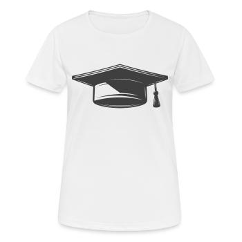 high school graduation - Women's Breathable T-Shirt - white - Front - AI Model Female 172 dark (172cm)