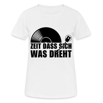 Dreht DJ Spruch Geschenk Techno Rave - Frauen T-Shirt atmungsaktiv - Weiß - Vorne - AI Model Female 172 dark (172cm)