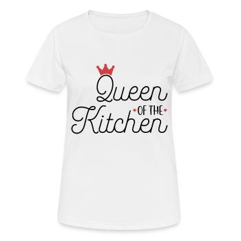 Queen of the Kitchen - Frauen T-Shirt atmungsaktiv - Weiß - Vorne - AI Model Female 172 dark (172cm)